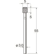D7105 [リューター 機械研削用ビトリファイドボンド軸付ダイヤモンド砥石(インターナル研削用)]