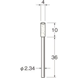 F1104 [リューター 軸付フェルトバフ]