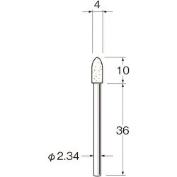 F1604 [リューター 軸付フェルトバフ]