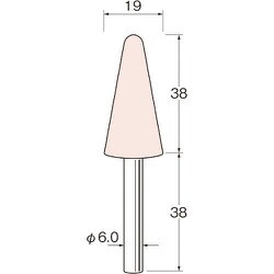 G6635 [リューター 精密加工用軸付砥石]