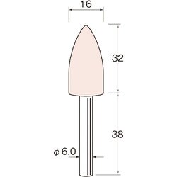 G6637 [リューター 精密加工用軸付砥石]