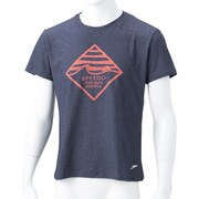 S/S WAVE SQUARE T SA31930 XN_Xネイビー Lサイズ [ラッシュガード メンズ]