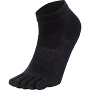 ペーパーファイバー5フィンガークォーターソックス (UNISEX) 3F67300 (K)ブラック Lサイズ [ランニング 5本指ソックス]