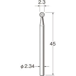 K1023 [リューター 精密加工用超硬カッター]