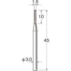 N1115 [リューター 軸付電着ボラゾン砥石]