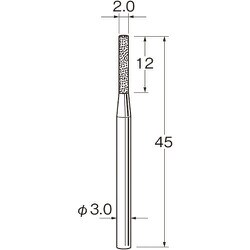 N1120 [リューター 軸付電着ボラゾン砥石]