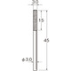 N1130 [リューター 軸付電着ボラゾン砥石]