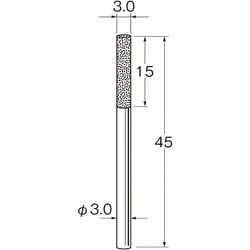 N1130 [リューター 軸付電着ボラゾン砥石]