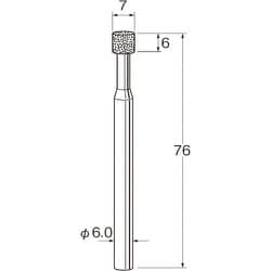 N7607 [リューター 機械研削用レジンボンド軸付ボラゾン砥石(インターナル研削用)]