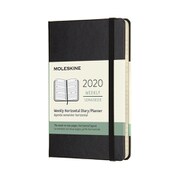ウィークリーダイアリー ホリゾンタル ハードカバー ブラック Pocket DHB12WH2Y20