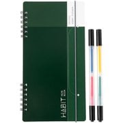 ハビット マーカー&ノート A5スリムサイズ グリーン NW-SA504-3