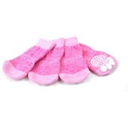 L'ange ペットソックス4足セット sand pink XL [ペット 犬用ソックス 肉球保護 滑り止め]