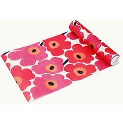 テーブルランナー ウニッコ レッド 33cm×4.8m 552610