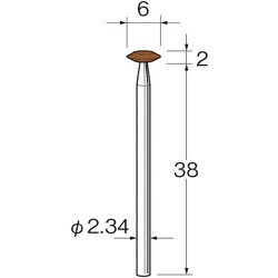 R1031 [リューター 軸付シリコンゴム砥石]
