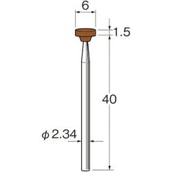 R1051 [リューター 軸付シリコンゴム砥石]