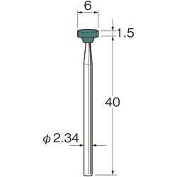 R1052 [リューター 軸付シリコンゴム砥石]