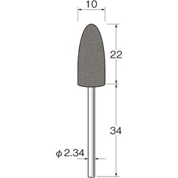 R1131 [リューター 軸付シリコンゴム砥石]