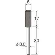R2127 [リューター 軸付セラミックゴム砥石(金属研磨用)]