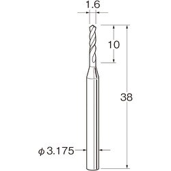 T3016 [リューター ツイストドリル(超硬合金)]