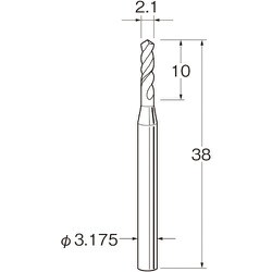 T3021 [リューター ツイストドリル(超硬合金)]