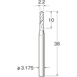 T3022 [リューター ツイストドリル(超硬合金)]