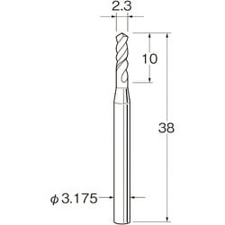 T3023 [リューター ツイストドリル(超硬合金)]