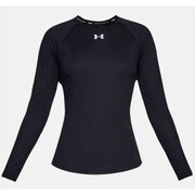 UA Qualifier Long Sleeve 1326505 BLK/BLK/RLT SMサイズ [ランニングシャツ レディース]