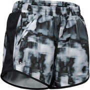 UA Fly By Printed Short 1297126 HGY/BLK/RLT MDサイズ [ランニングウェア ショートパンツ レディース]