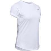 UA Speed Stride Short Sleeve 1326462 WHT/WHT/RLT SMサイズ [ランニングシャツ レディース]