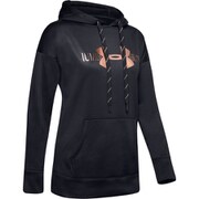SYNTHETIC FLEECE GRAPHIC UA LOGO PO HOODIE 1344391 BLK/BGE/BGE SMサイズ [トレーニングフーディー レディース]