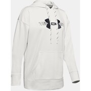 SYNTHETIC FLEECE GRAPHIC UA LOGO PO HOODIE 1344391 OXW/BLK/BLK SMサイズ [トレーニングフーディー レディース]