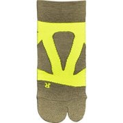 スパイダーアーチミドル2toeスベリドメ 72016 グレーXイエロ- M（25-27cm） [ランニング ソックス]