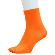 ランニングソックス 5本指 セミロング PSO-06 orange Mサイズ(25-28cm) [ランニングウェア ソックス ユニセックス]