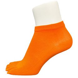 ランニングソックス 5本指 ショート PSO-03 orange Lサイズ(27-30cm) [ランニングウェア ソックス ユニセックス]