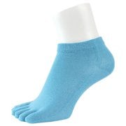 ランニングソックス 5本指 ショート PSO-03 zoomin blue Lサイズ(27-30cm) [ランニングウェア ソックス ユニセックス]