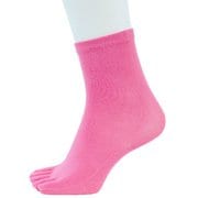 ランニングソックス 5本指 セミロング PSO-06 zoomin pink Lサイズ(27-30cm) [ランニングウェア ソックス ユニセックス]