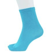 ランニングソックス 5本指 セミロング PSO-06 zoomin blue Lサイズ(27-30cm) [ランニングウェア ソックス ユニセックス]