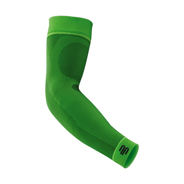 バウアーファインド BauerfeindSPORTS COMPRESSION SLEEVES ARM 62111153 緑 ロング(腕の長さ：44.1-50cm) Sサイズ(上腕部周径：24-30cm 手首周径：14-15cm) 両腕入り [サポーター 腕用]Ω