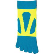 スパイダーアーチミドル5toe 72014 ターコイズXイエロ- L（27-29cm） [ランニング ソックス]