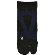 スパイダーアーチミドル2toeスベリドメ SS(21-23cm) ブラックXダークネイビー [ランニング小物]