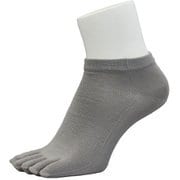 ランニングソックス 5本指 ショート PSO-03 light gray Lサイズ(27-30cm) [ランニングウェア ソックス ユニセックス]