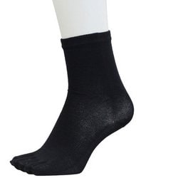 ランニングソックス 5本指 セミロング PSO-06 black Lサイズ(27-30cm) [ランニングウェア ソックス ユニセックス]