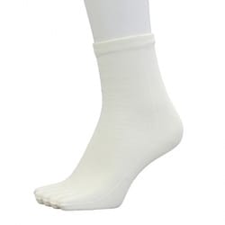 ランニングソックス 5本指 セミロング PSO-06 white Lサイズ(27-30cm) [ランニングウェア ソックス ユニセックス]