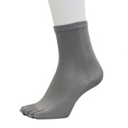 ランニングソックス 5本指 セミロング PSO-06 light gray Lサイズ(27-30cm) [ランニングウェア ソックス ユニセックス]