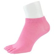 ランニングソックス 5本指 ショート PSO-03 zoomin pink Sサイズ(22-25cm) [ランニングウェア ソックス ユニセックス]