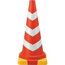 116180 [緑十字 カラーコーン(EVA樹脂製) 赤/白反射シート 高さ775mm]