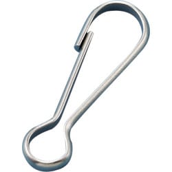 緑十字 スナップ(ナスカンフック) 11×34mm 10個組 スチール製 137060
