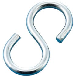 緑十字 Sフック（エスカン） 17.4×9.2/9.2mm 10個組 スチール製 137120