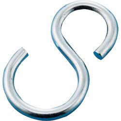 緑十字 Sフック（エスカン） 27.2×12.6/16.4mm 10個組 スチール製 137130
