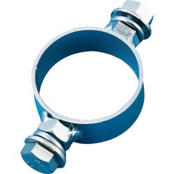 137382 [緑十字 ポール用標識取付金具(両面表示用) 適合径:38.1mmΦ スチール製]